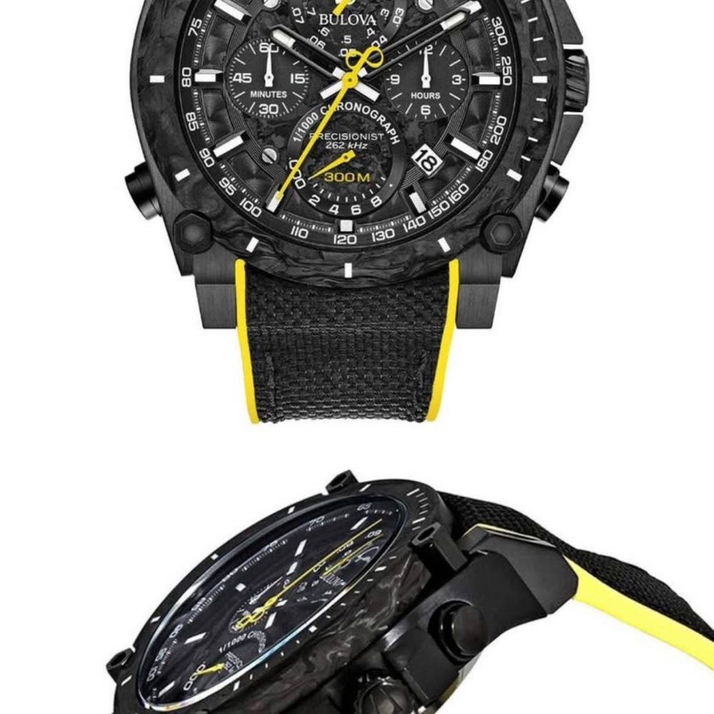 Bulova Black and Yellow Precisionist Watch